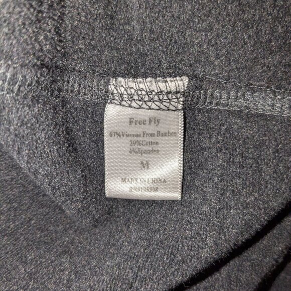 Free Fly 1/4 Zip Pullover Mens Medium Charcoal Gray Stretch Performance Bamboo - Picture 7 of 11